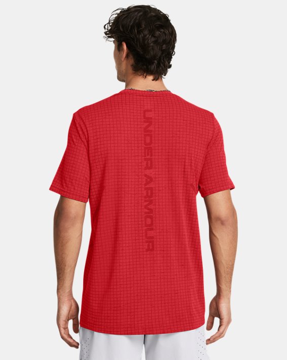 Męska koszulka z krótkim rękawem UA Seamless Grid, Red, pdpMainDesktop image number 1